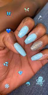 What's the best way to paint acrylic nails? 80 Best Nail Designs Colors For Summer 2019 Rose Idea The Best For Fashion 4 Elroystores Com Blue Acrylic Nails Colored Acrylic Nails Basic Nails