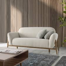 Ein teppich verbindet sessel, sofa und couchtisch zu einer optischen einheit. Angel Cerda 2 Sitzer Einzelsofa Sofa Sessel Sofa Weiss Sofa