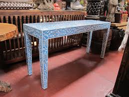 Turquoise Bone Inlay Console Modern Console Tables Blue Console Table Bone Inlay Furniture