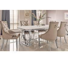 Buy chairs square table & chair sets and get the best deals at the lowest prices on ebay! Arianna Cream Marble 180cm Dining Table 4 Chairs Only Oak Furniture