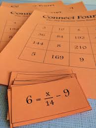 Connect Four Two Step Equations Game For 6th 8th Grade Math This Math Game Helps Students Practice Solving Two Step Math Expressions Equations School Algebra