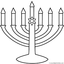 Menorah with happy hanukkah coloring page hanukkah 12. Menorah With Seven Candles Coloring Page Hanukkah