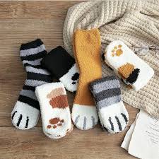 Animal paw socks cat paws socks🐾 are made of 80% polyester,10% cotton and 10% spandex, comfortable, lightweight, wearable,stretchy and breathable.keep your feet comfortable for a day, not muggy. Cute Cat Paw Socks Hello My Kitty Kotuwamart