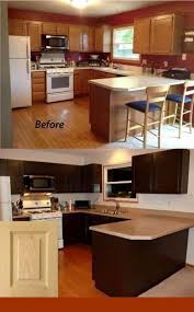 Kitchen Remodel Diy Old Houses Wood Countertops 21 Ideas Painting Kitchen Cabinets Kitchen Cabinets Painted Before And After Brown Kitchen Cabinets
