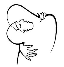 love... hug someone and hug yourself | Line art, Illusion art ...
