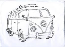 Vanlife Dibujo Bus Drawing Vw Art Drawing Lessons