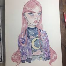 Just Finished This Babe On My Live Stream Thank You To All Who Stopped In To Watch Art Myart Artist Drawing Draw Ske Human Drawing Dreamy Art Drawings