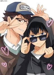 Haikyuu wallpaper haikyuu wallpapers hinata shoyo daichi sawamura kegayama tobio ryuunosuke tanaka. Anime Kurot Haikyuu Kageyama Tobio Oikawa Tooru Oikawa Tooru With Glasses 650x896 Wallpaper Teahub Io