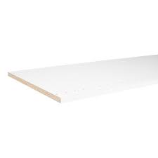 Compare prices on popular products in home storage. 16 In X 97 In Pre Drilled White Melamine Shelving Lowe S Canada