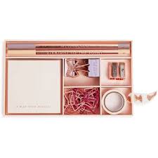 Ted Baker Desk Accessory Kit 39 Liked On Polyvore Featuring Home Home Decor Office Accessories Multi Desk Accessories Baker Desk Gold Office Supplies