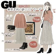 michill ミチル はinstagramを利用しています guでつくる 彼ウケ確実 秋冬きれいめニットコーデ ふわふわとしたフェザー素材を使用したニットはゆるっと1枚プラスするだけで フェミニンなコーディネートが完成 カラーはピンクを選べば彼ウケ確実のキ