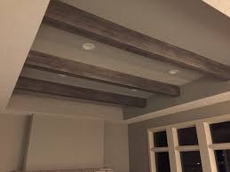 Gray Patina Beams Weather The Design Faux Wood Workshop In 2020 Fake Wood Beams Faux Beams Stained Wood Beams