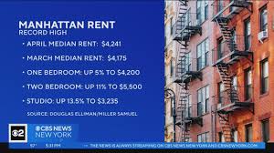 Rent in Manhattan hits record high for second month in a row - CBS New York