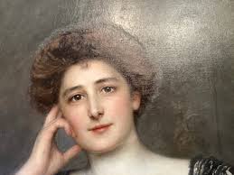 Antique painting Portrait by Àdolfo félice MULLER-URY