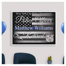 The key is adding some retirement party games to pass the time and enliven the party. Amazon Com Police Retirement Party Decorations Cops Photo Backdrop Cop Retirement Party Ideas Police Badge Handcuffs Personalized Wall Poster Party Supplies Wall Decor Size 36x24 48x24 48x36 24x18 Handmade