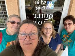 Stop #3. The White Daisy Quilt Shop Such a sweet shop and really cute  ironing boards.