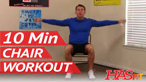 10 min chair workout for seniors hasfit seated exercise