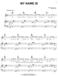 Bb7bb7 just put me in the game. My Name Is Sheet Music Eminem Piano Vocal Guitar Right Hand Melody