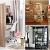 Make a recycled wooden pallet room divider that you can easily hang things on. 1