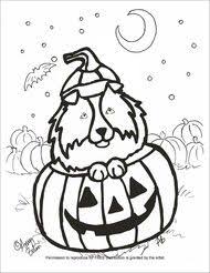 The only coloring book you need. Free Coloring Sheet Download Halloween Trick Or Treat Sheltie Amy Bolin Puppy Coloring Pages Halloween Puppy Halloween Coloring Pages