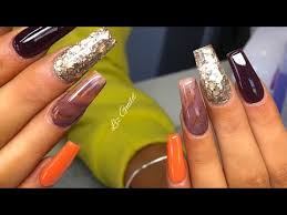 Ahead, find a guide containing everything you need to know before you get your first set. Autumn Fall Acrylic Nails Design How To Youtube