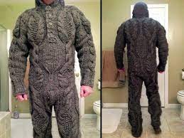 Collection by anna corcoran o'callaghan. Rare Irish Stuff The Aran Knit Onesie Beastfromtheeastprotectionsuit Facebook