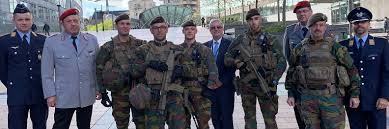Onslaught by volunteers of the ′′ flemish legion ′′ in front of the ′′ palais des beaux art ′′ in brussels. Reservisten Danken Belgischen Soldaten Fur Einsatz In Brussel Reservistenverband