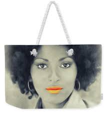 Pam Grier, Hollywood icon Bath Towel by Esoterica Art Agency