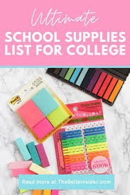 Ultimate School Supplies List For College College School Supplies School Supplies List College School Supplies List