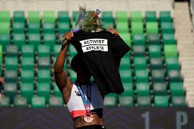In 2019, she raised her fist after the us anthem was played at the 2019 pan. Noalyujwaj3w6m