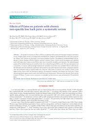 House session part 2 c span org juni 16, 2021. Pdf Effects Of Pilates On Patients With Chronic Non Specific Low Back Pain A Systematic Review