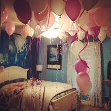 Decorated Room With Balloons On 16th Birthday 16th Birthday Decorations Birthday Decorations 16th Birthday