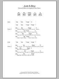 If i were a boy chords. Just A Boy Sheet Music To Download
