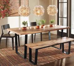 Shop for and buy dining table with bench online at macy's. Nice Set Railroad Tie Dining Table And Bench Vivaterra Dining Table With Bench Table With Bench Seat Kitchen Table Bench