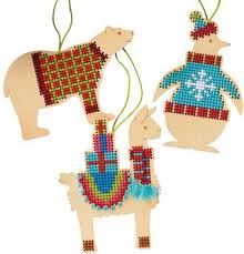 Maybe you would like to learn more about one of these? Dimensions Assorted Animals Christmas Ornaments Wood Cross Stitch Kit 72 08983 123stitch