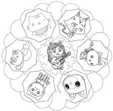 All episodes in each season release every tuesday morning. Coloring Page Gabby S Dollhouse Mandalas Gabby And Friends 4
