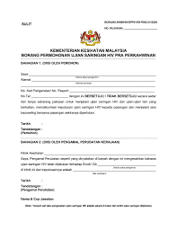 Pengendalian masalah kesihatan gender di klinik. Ujian Saringan Hiv Praperkahwinan 2021 Borang Klinik Prosedur