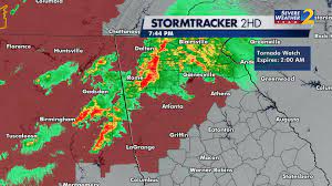 A doppler radar is a specialized radar that uses the doppler effect to produce velocity data about objects at a distance. Weather Alert Tornado Watch Issued For Metro Atlanta Until 2 A M