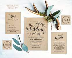 Vintage Wedding Invitation Template Rustic Wedding Invitation Set Printable Wedding Invitation Kraft Invitation Set Editable Text Vw01 Etsy Wedding Invitations Wedding Invitation Templates Rustic Wedding Invitations Printable Templates