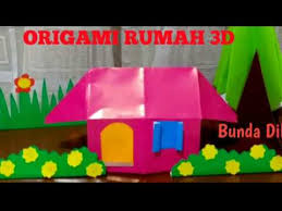 Origami Rumah 3d Youtube