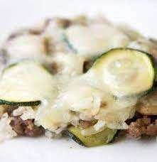 Ground Beef Mixed With Zucchini Fresh Mushrooms Green Onions Chopped Green Chilies And Sour Cream Top With Shredded Monterey Jack Recipes Meals Food Dishes