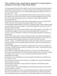 1 at great river arts in little falls. They Created A Huge Nude Beauty Pageant For Nudist Girls To Compete For The Title Of Miss Nude Worldkvnqb Pdf Pdf Naturism Nudity