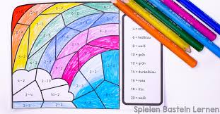 Malen mit verschiedenen farben und untergründen. Regenbogen Malen Nach 2er Reihe Zum Ausdrucken Spielen Basteln Lernen