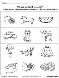 Identify The Item That Does Not Belong Kindergarten Worksheets Kindergarten Worksheets Free Printables Kids Math Worksheets