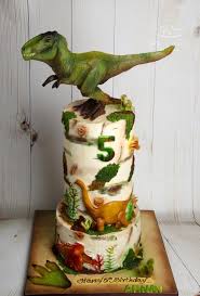 T Rex Cake By Hima Bindu Dinosaur Birthday Cakes T Rex Cake Dinosaur Cake