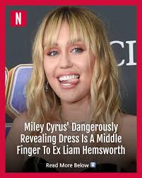 While promoting her ninth album, "Something Beautiful," Miley Cyrus stepped  out in a pretty revealing dress and threw some shade at her ex Liam  Hemsworth.