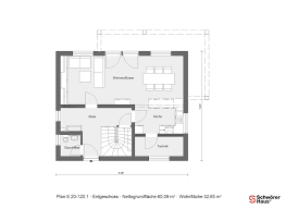 Grundriss Erdgeschoss Schworer Plan E 20 120 1 Mit 52 65m Wohnflache Schworer Haus Schworer Haus
