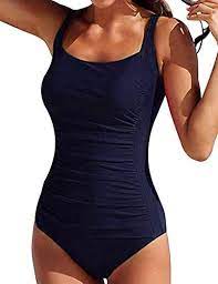 Firpearl Women S One Piece Bathing Suits Ruched Tummy Control Plus Size Swimwear 8 Navy Black One Piece Bathing Suit Black One Piece Swimsuit One Piece