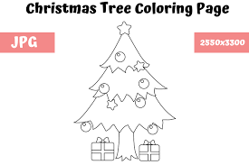 The original format for whitepages was a p. Christmas Tree Coloring Page For Kids Grafico Por Mybeautifulfiles Creative Fabrica