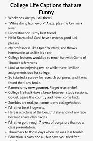 College Life Captions That Are Funny Beautyconfidence Quotesjesus Funny Instagram Captions Instagram Captions Clever Witty Instagram Captions